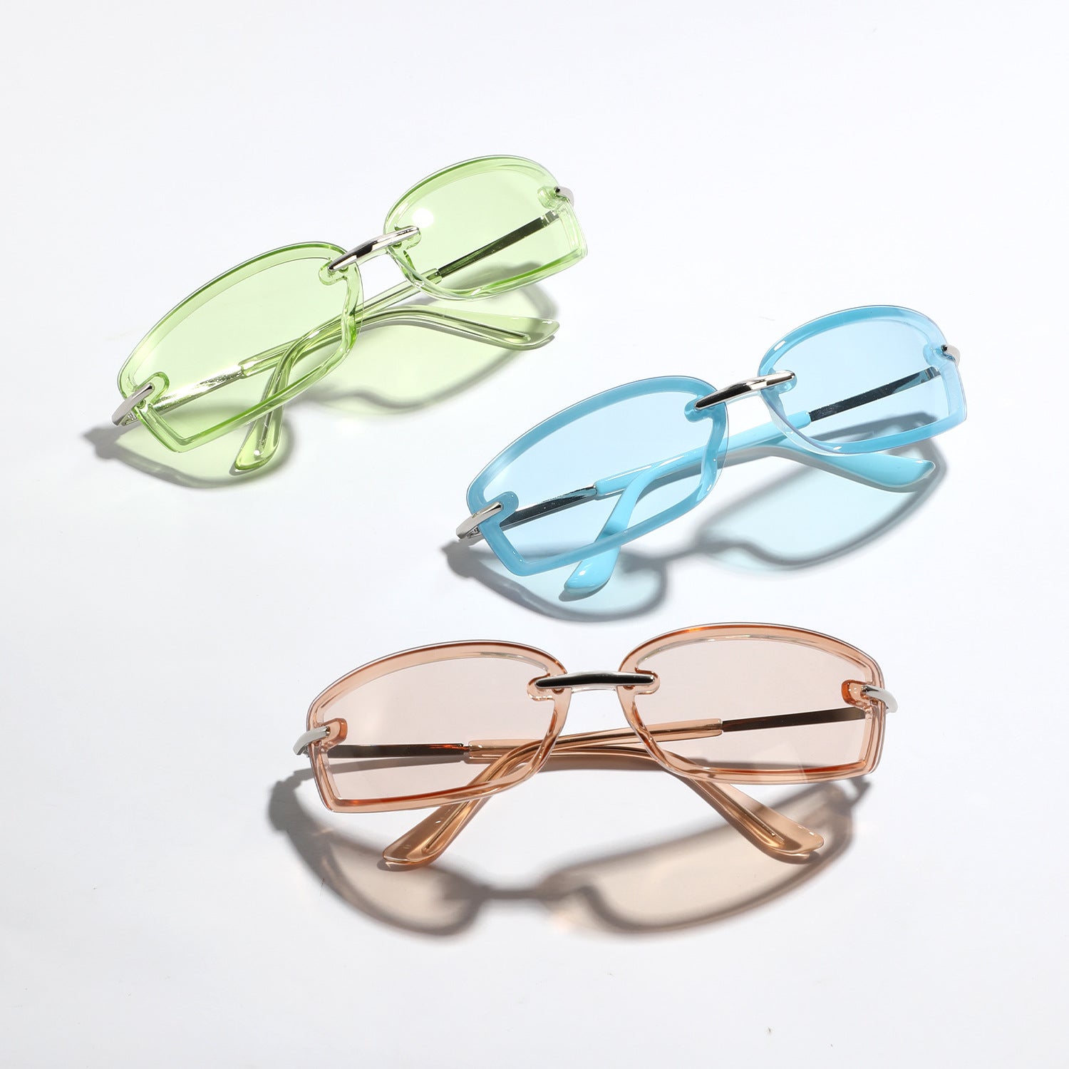Wholesale Square Y2K Futuristic PC Sunglasses